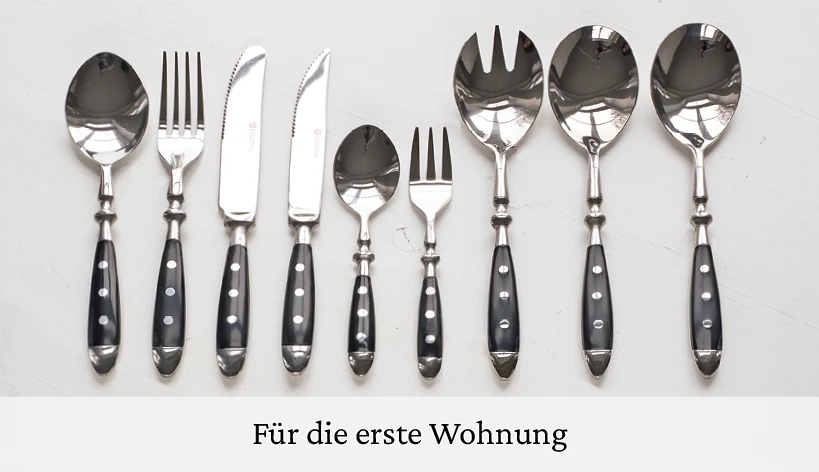 Fur die erste Wohnung Backenbesteck